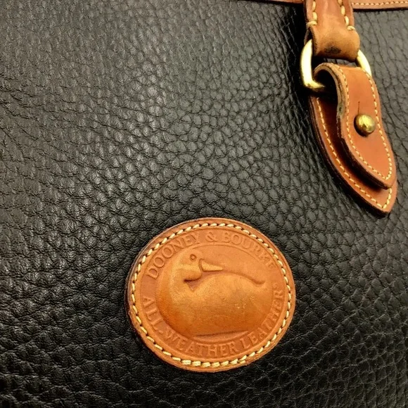 ❌SOLD❌ EUC [Dooney & Bourke] Classic Vintage Pebbled Black Leather Satchel - Picture 9 of 11